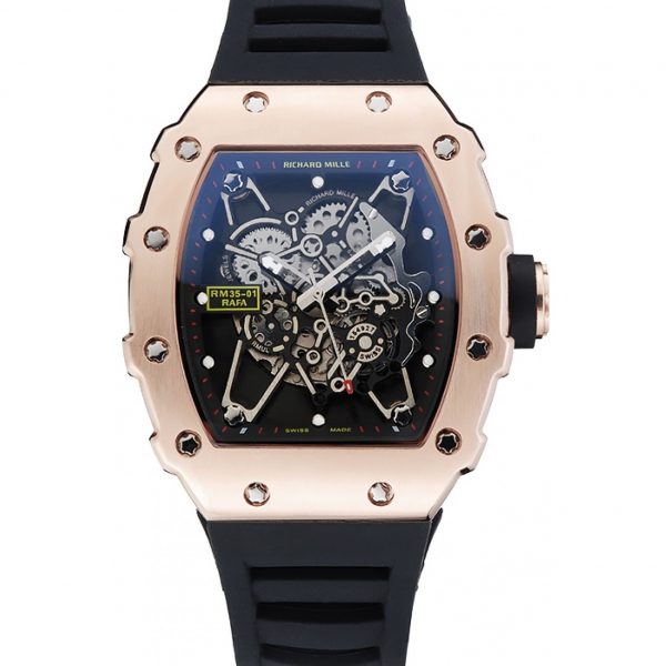 Richard Mille Super Clone RM 35-01 Rafa 1454197 Black Dial Men Watch Super Clone