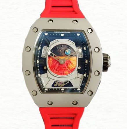 Richard Mille Super Clone RM52-05 Men Mechanical Mars Earth Dial Rubber Band