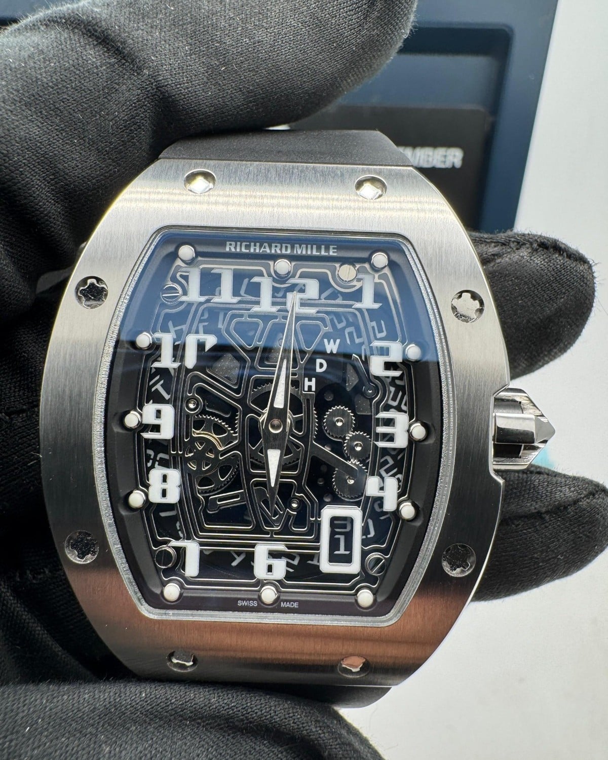 RM67-01 Titanium Skeleton Dial on Black Rubber Strap CRMA6 Super Clone
